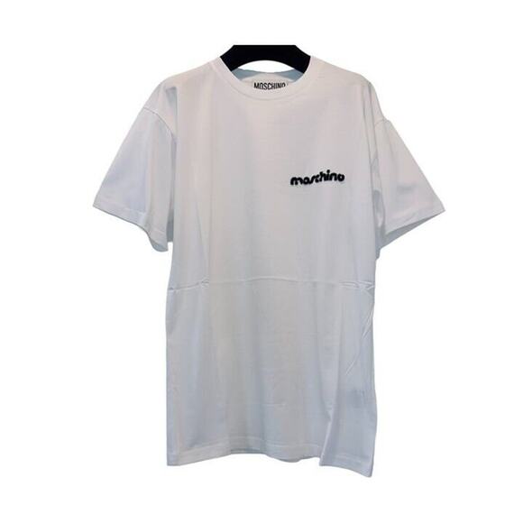 Moschino Black Logo White T Shirt - Picture 1 of 4
